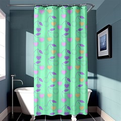 Mint Heart Cherries Shower Curtain 36  X 72  (stall)  by snowwhitegirl