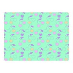 Mint Heart Cherries Double Sided Flano Blanket (mini)  by snowwhitegirl