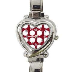 Big Dot Red Heart Italian Charm Watch by snowwhitegirl