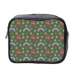 Music Stars Grass Green Mini Toiletries Bag 2-side by snowwhitegirl