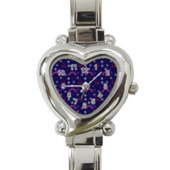 Music Stars Navy Heart Italian Charm Watch by snowwhitegirl