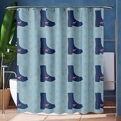 Deer Boots Teal Blue Shower Curtain 60  X 72  (medium)  by snowwhitegirl