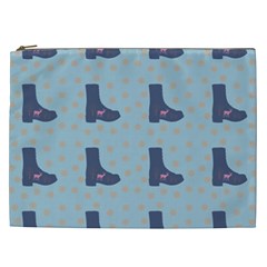 Deer Boots Teal Blue Cosmetic Bag (xxl)  by snowwhitegirl