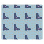 Deer Boots Teal Blue Double Sided Flano Blanket (Small)  50 x40  Blanket Front