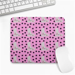 Deer Boots Pink Grey Large Mousepads by snowwhitegirl