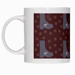 Deer Boots Brown White Mugs by snowwhitegirl