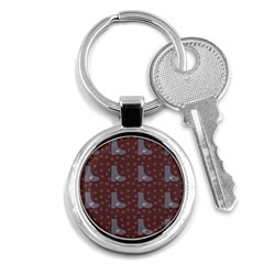 Deer Boots Brown Key Chains (round)  by snowwhitegirl