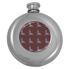 Deer Boots Brown Round Hip Flask (5 Oz) by snowwhitegirl