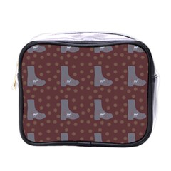 Deer Boots Brown Mini Toiletries Bags by snowwhitegirl