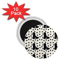 Deer Boots White Black 1.75  Magnets (10 pack)  Front