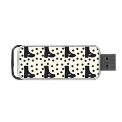 Deer Boots White Black Portable Usb Flash (one Side) by snowwhitegirl