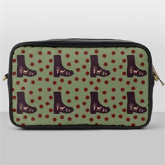 Deer Boots Green Toiletries Bags by snowwhitegirl