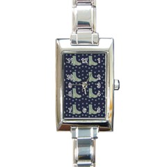 Blue Boots Rectangle Italian Charm Watch by snowwhitegirl