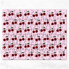 Pink Cherries Rectangular Jigsaw Puzzl by snowwhitegirl