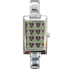 Cupcake Green Rectangle Italian Charm Watch by snowwhitegirl