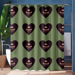 Cupcake Green Shower Curtain 60  X 72  (medium)  by snowwhitegirl