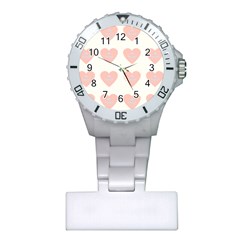 Cupcake White Pink Plastic Nurses Watch by snowwhitegirl