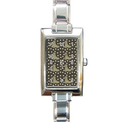 Charcoal Boots Rectangle Italian Charm Watch by snowwhitegirl