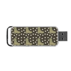 Charcoal Boots Portable Usb Flash (one Side) by snowwhitegirl