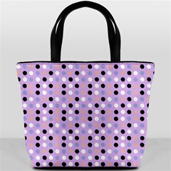 Black White Pink Blue Eggs On Violet Bucket Bags by snowwhitegirl