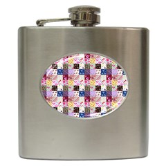 Quilt Of My Patterns Small Hip Flask (6 Oz) by snowwhitegirl