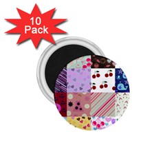 Quilt Of My Patterns 1 75  Magnets (10 Pack)  by snowwhitegirl