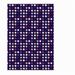 Peach Purple Eggs On Navy Blue Large Garden Flag (two Sides) by snowwhitegirl