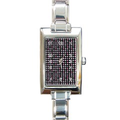 Pink Green Eggs On Black Rectangle Italian Charm Watch by snowwhitegirl