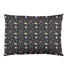 Cakes Yellow Pink Dot Sundaes Grey Pillow Case (two Sides) by snowwhitegirl