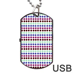 Multi White Dots Dog Tag Usb Flash (one Side) by snowwhitegirl