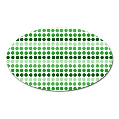 Greenish Dots Oval Magnet by snowwhitegirl