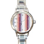 Grape Tapestry Round Italian Charm Watch Front