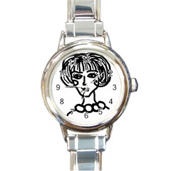 20s Girl Round Italian Charm Watch by snowwhitegirl