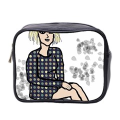 Girl Sitting Mini Toiletries Bag 2-side by snowwhitegirl