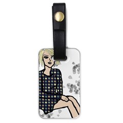 Girl Sitting Luggage Tags (one Side)  by snowwhitegirl