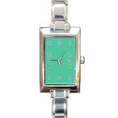 Seafoamy Green Rectangle Italian Charm Watch by snowwhitegirl