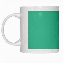 Seafoamy Green White Mugs by snowwhitegirl