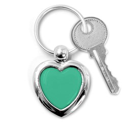 Seafoamy Green Key Chains (heart)  by snowwhitegirl