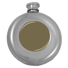 Rainy Brown Round Hip Flask (5 Oz) by snowwhitegirl