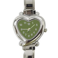 Earth Green Heart Italian Charm Watch by snowwhitegirl