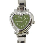 Earth Green Heart Italian Charm Watch Front