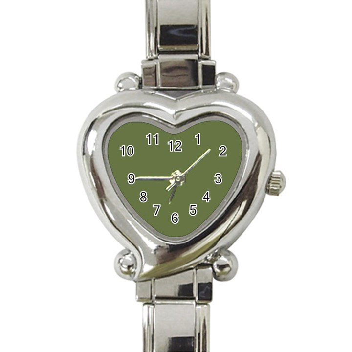 Earth Green Heart Italian Charm Watch