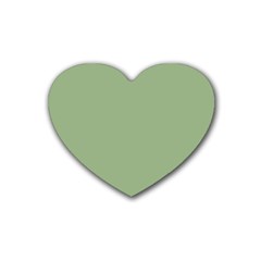 Tree Green Rubber Coaster (heart)  by snowwhitegirl