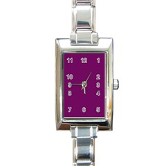 Magenta Ish Purple Rectangle Italian Charm Watch by snowwhitegirl