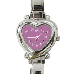 Silly Purple Heart Italian Charm Watch by snowwhitegirl