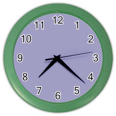 Grey Violet Color Wall Clocks by snowwhitegirl