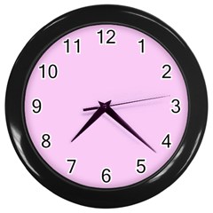 Soft Pink Wall Clocks (black) by snowwhitegirl