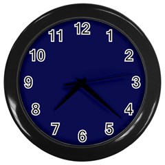 Dark Navy Wall Clocks (black) by snowwhitegirl