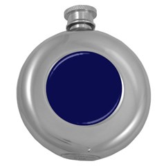 Dark Navy Round Hip Flask (5 Oz) by snowwhitegirl