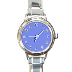 Lake Blue Round Italian Charm Watch by snowwhitegirl